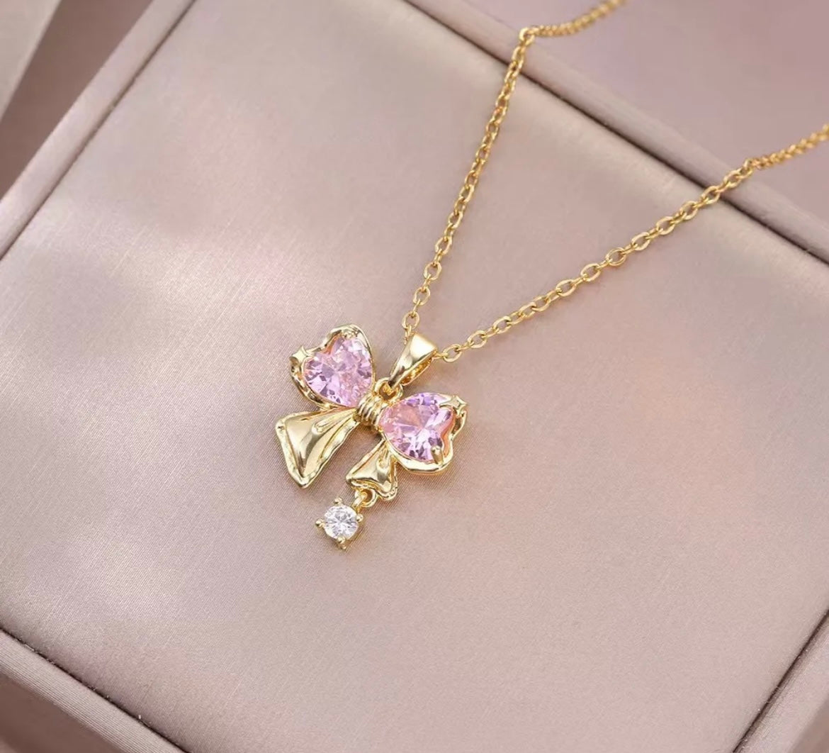 Crystal Bow Pendant (FLAT 50% OFF RIGHT NOW)