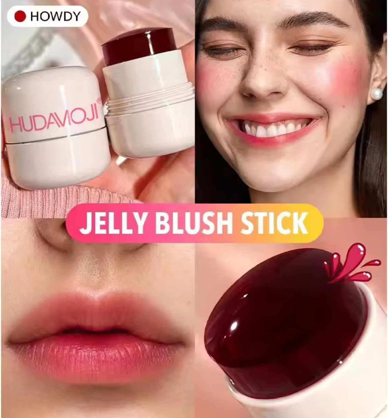 Hudamoji Jelly Blush Stick (Random Shade)