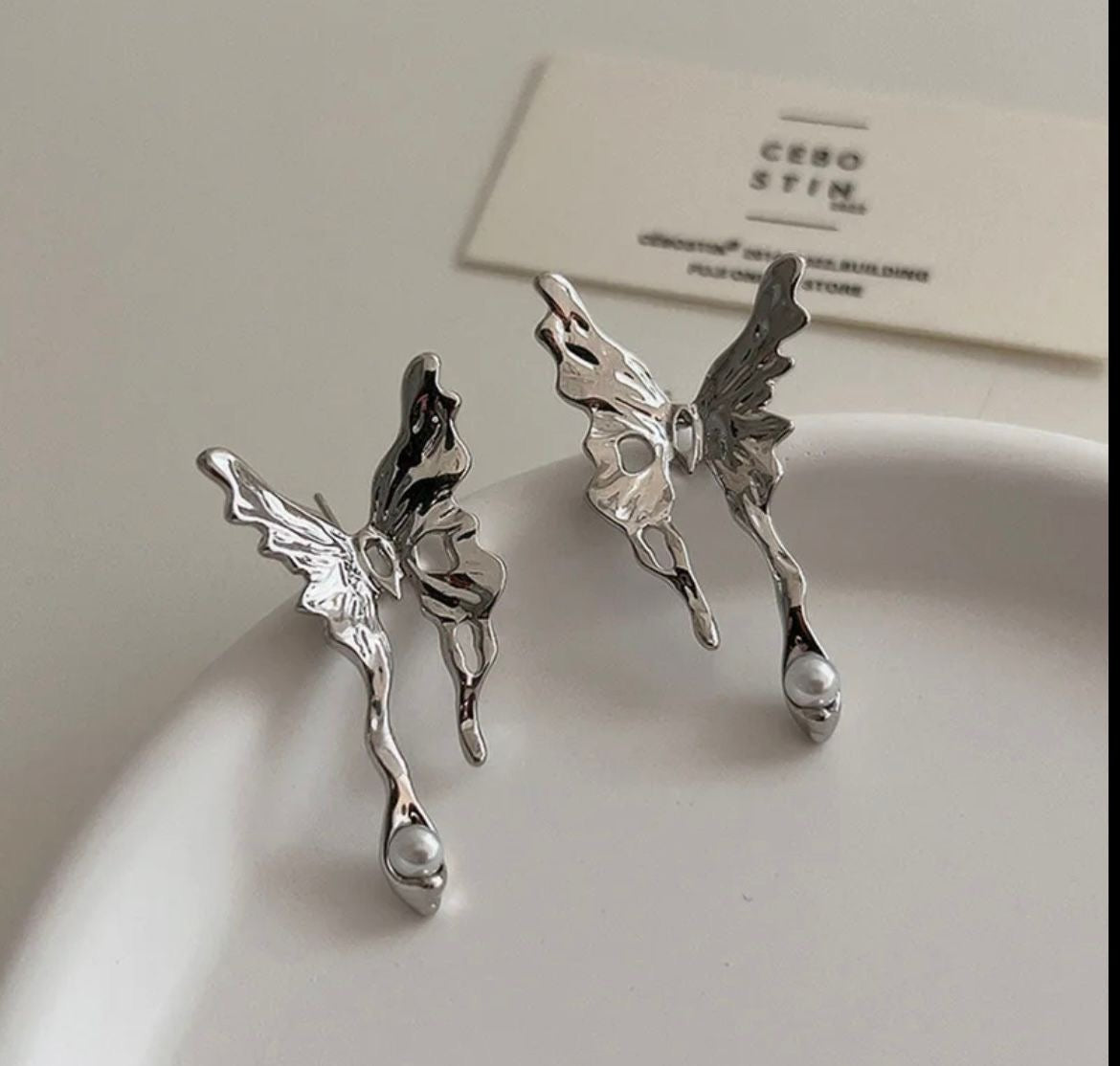 Butterfly Drop Earrings