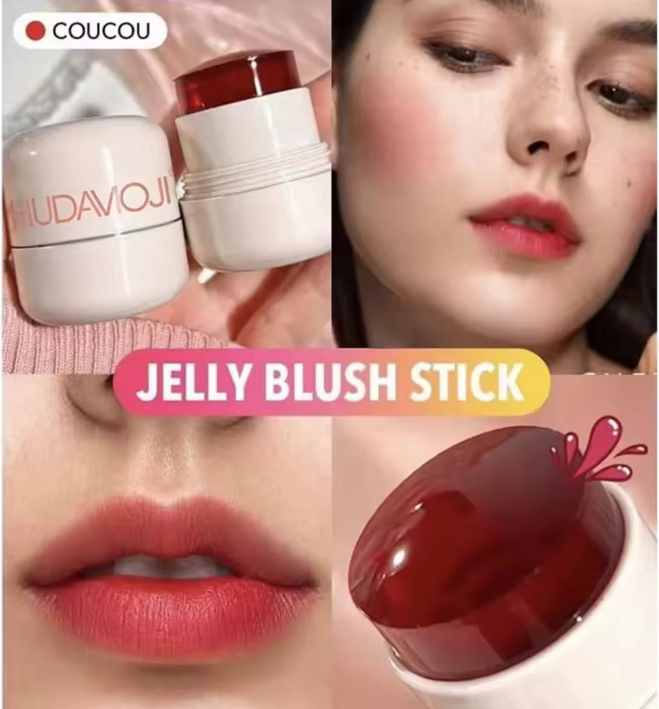 Hudamoji Jelly Blush Stick (Random Shade)