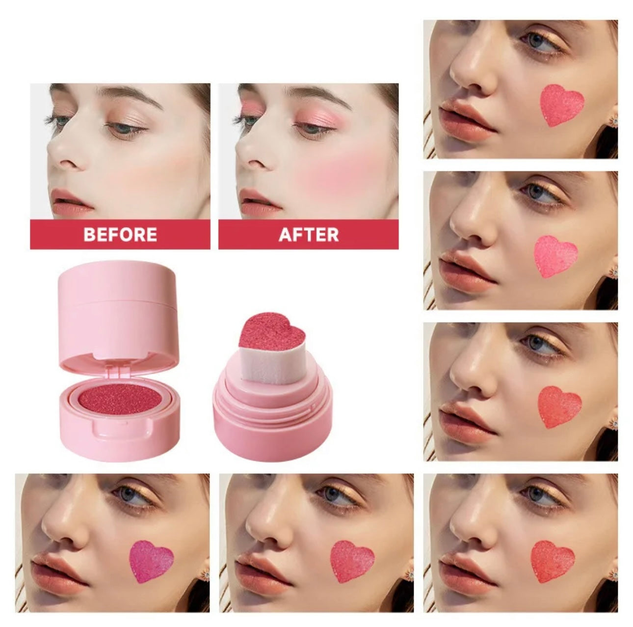 Heart Stamp Korean Blush