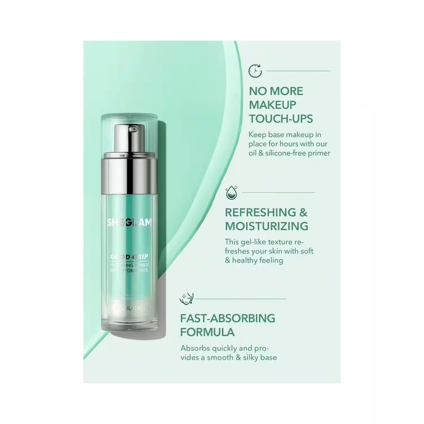 Sheglam Good Grip Hydrating Primer - Mint Blue (45 ml)