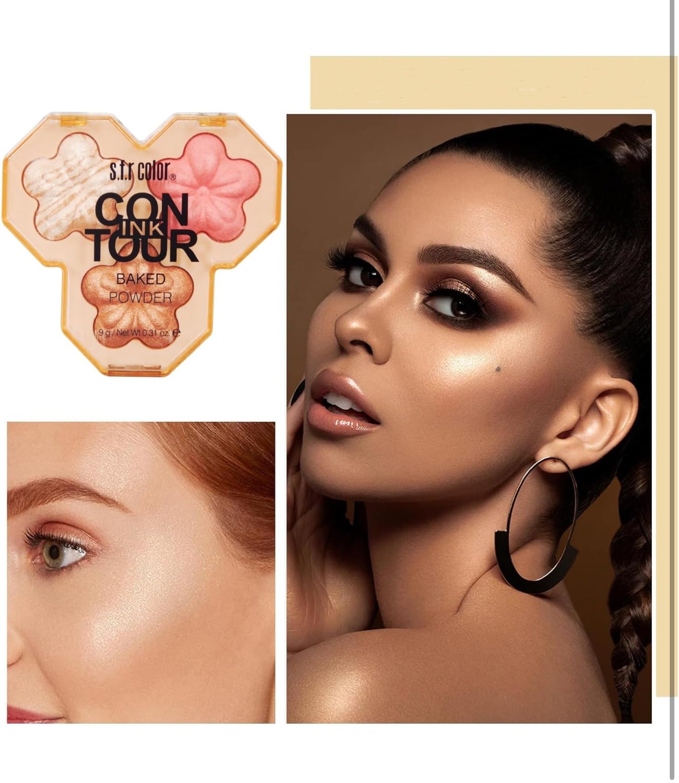 SFR Con-Tour Multi Purpose Palette (Highlighter/Blush/Bronze)