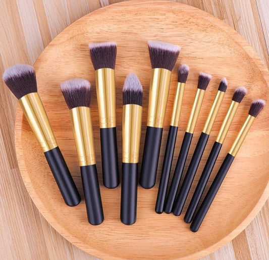 Kabuki Makeup Brush Set of 10