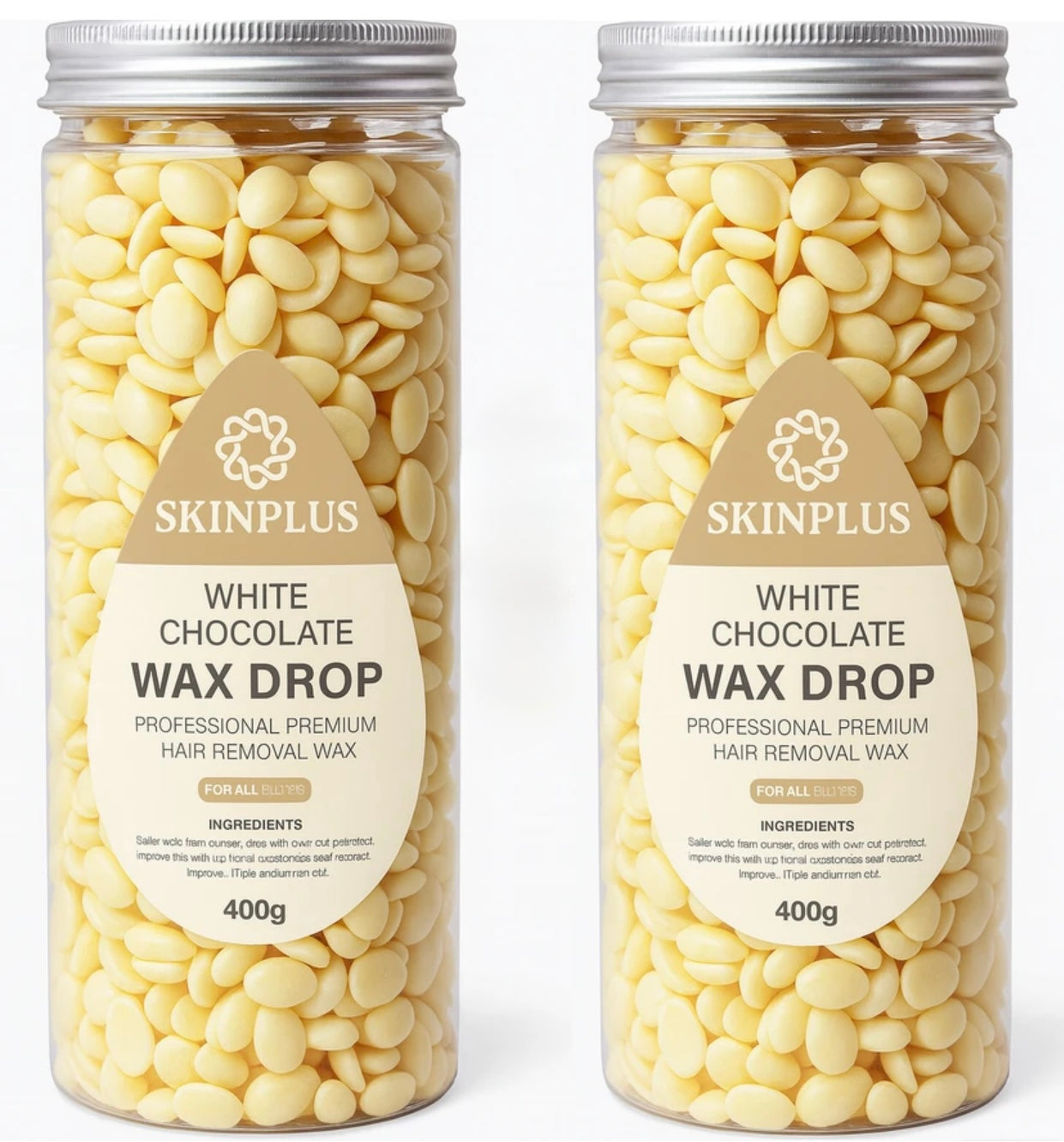 SKINPLUS Wax Beans For Painless Hair Removal Wax (White Chocolate) (400gm)