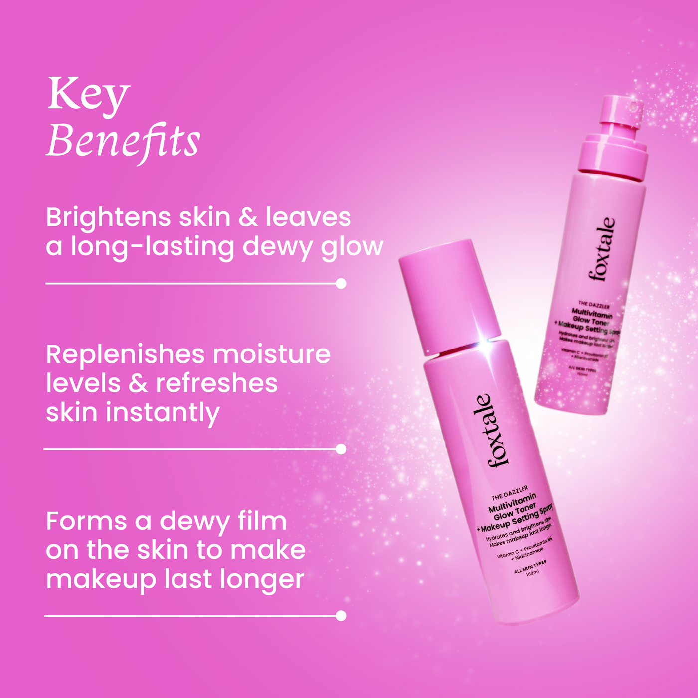 FOXTALE Glow Toner + Makeup Setting Spray
