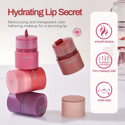 Korean Rotating Moisturising Lipbalm + Lipgloss