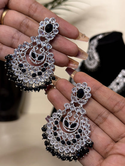 AD Choker Set + Earrings (Black)