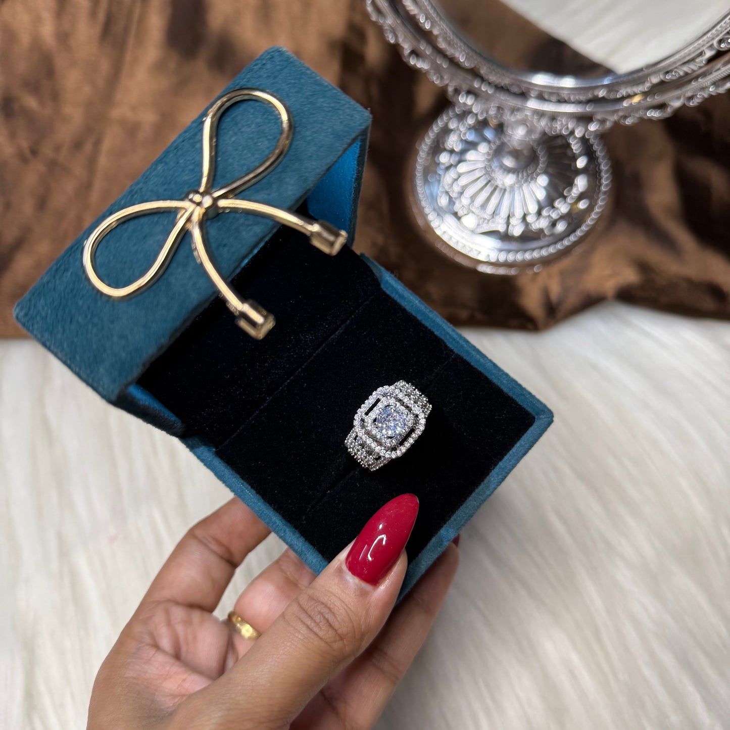 Queen Cocktail AD Ring (Adjustable) (FLAT 50% OFF RIGHT NOW)