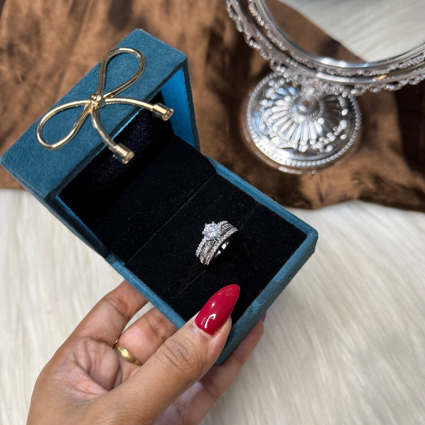 Single Solitaire AD Ring (Adjustable)