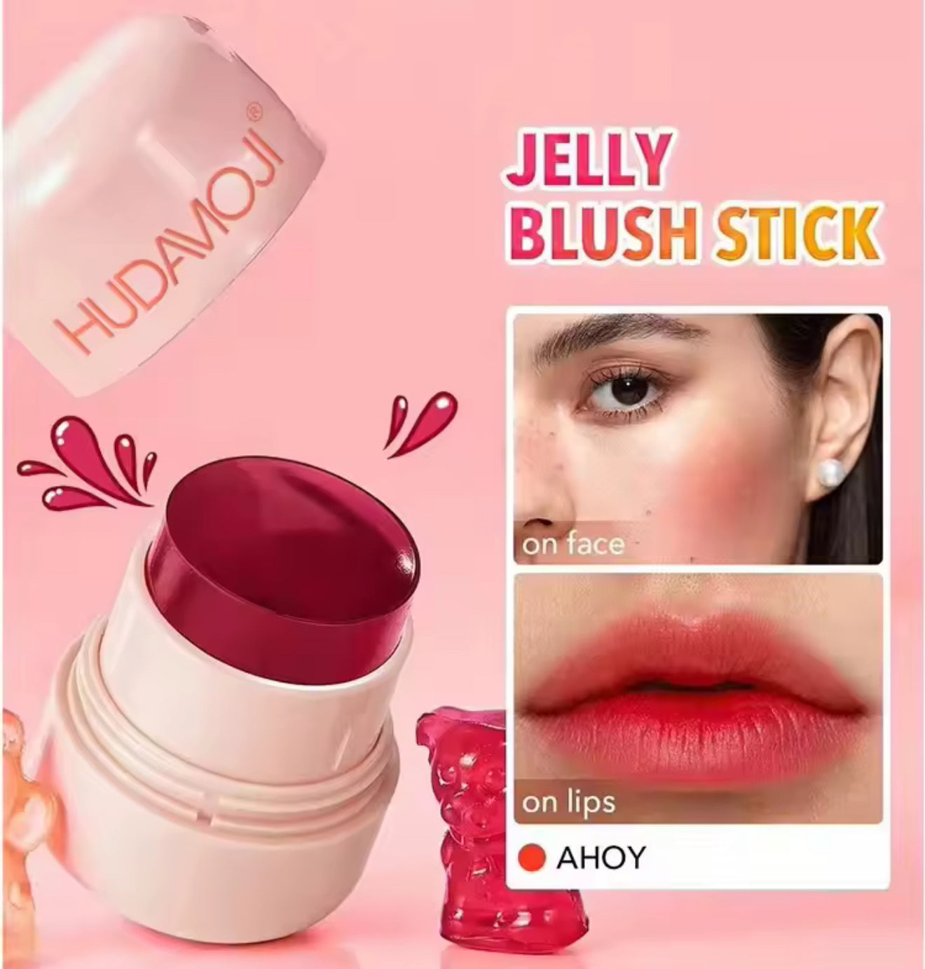 Hudamoji Jelly Blush Stick (Random Shade)