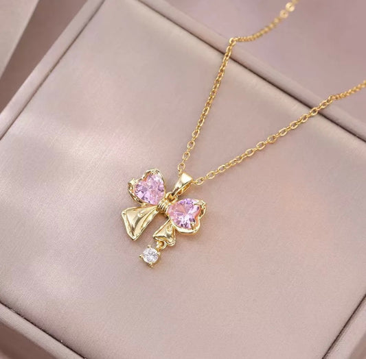 Crystal Bow Pendant