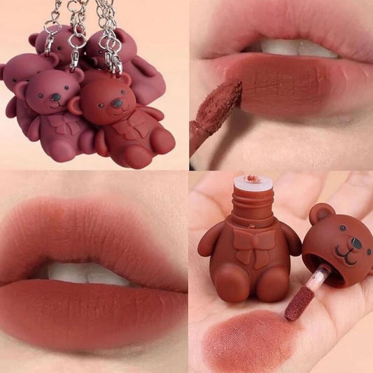 Teddy Bear Keychain Lipsticks (Set of 3)