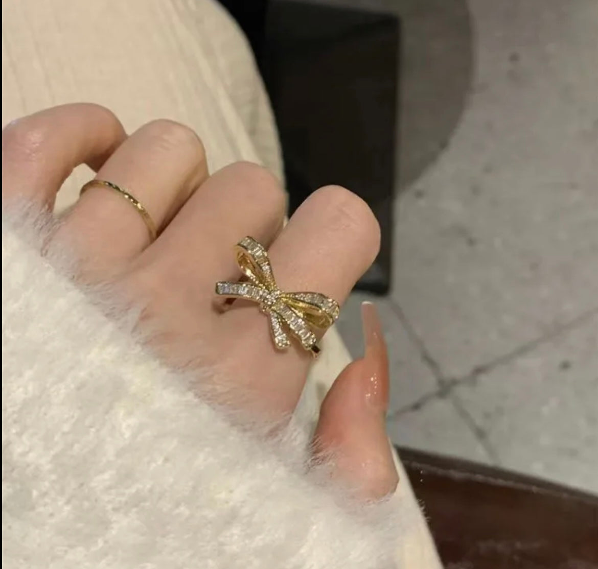 Princess Bow Ring (Adjustable)
