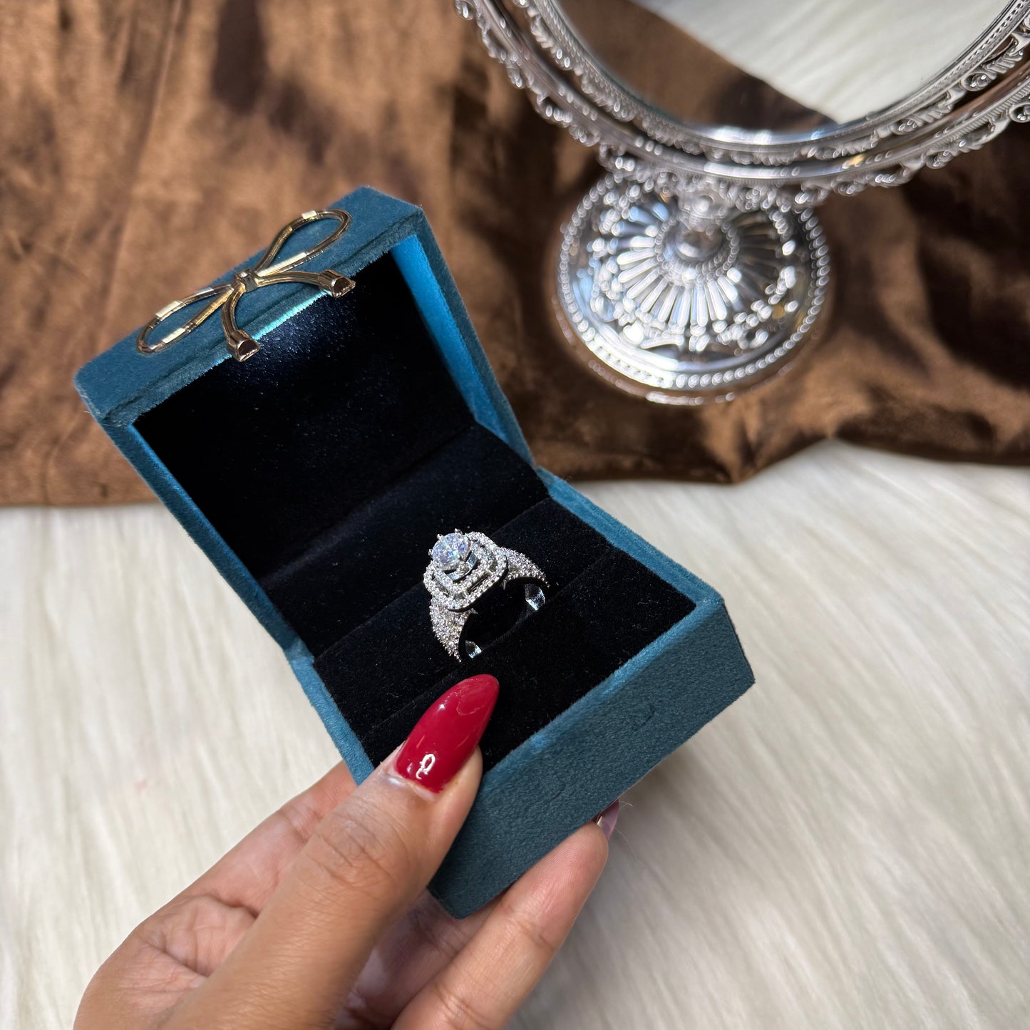 Queen Cocktail AD Ring (Adjustable) (FLAT 50% OFF RIGHT NOW)