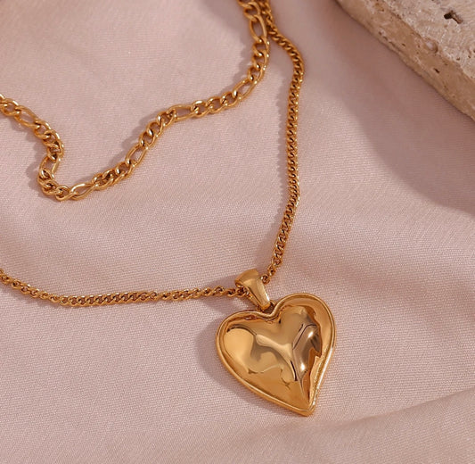 Double Layer Heart Necklace