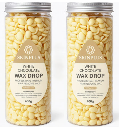 SKINPLUS Wax Beans For Painless Hair Removal Wax (White Chocolate) (400gm)