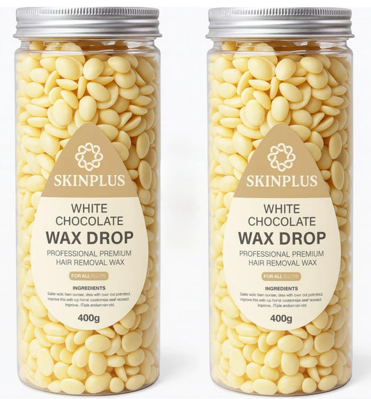 SKINPLUS Wax Beans For Painless Hair Removal Wax (White Chocolate) (400gm)