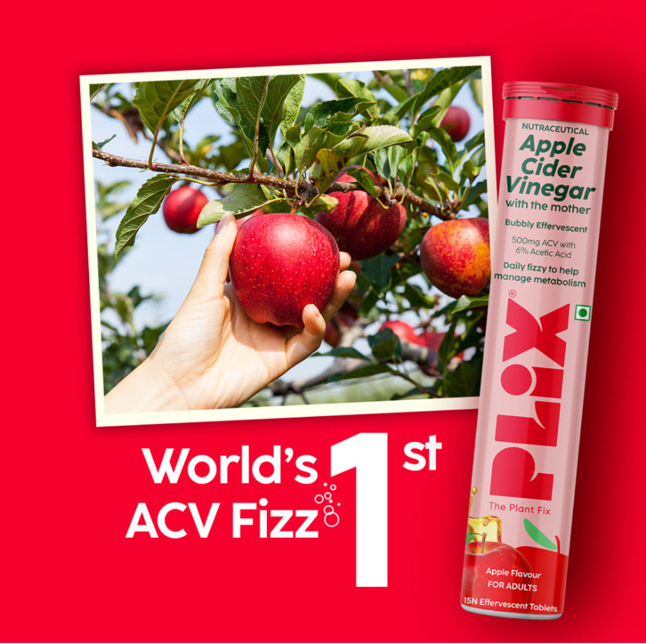 Plix Apple Cider Vinegar (ACV) Tablets