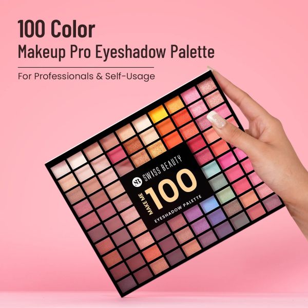 Swiss Beauty 100 Color In 1 Makeup PRO Eyeshadow Collection