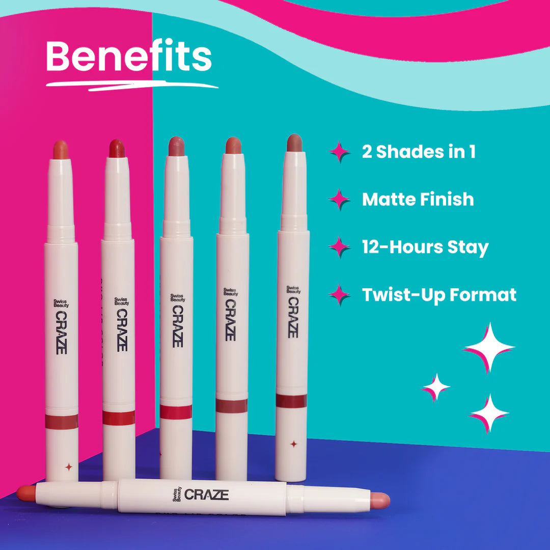 Swiss Beauty CRAZE DUO LIP COLOUR