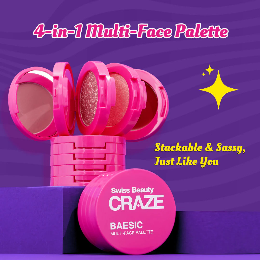 Swiss Beauty CRAZE BAESIC MULTI-FACE PALETTE (Solulu)