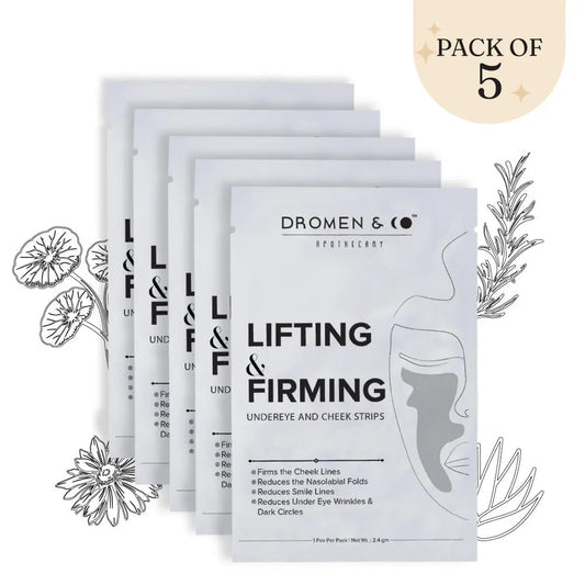 DROMEN & CO LIFTING & FIRMING UNDER EYE & CHEEK STRIPS( PACK OF 5)