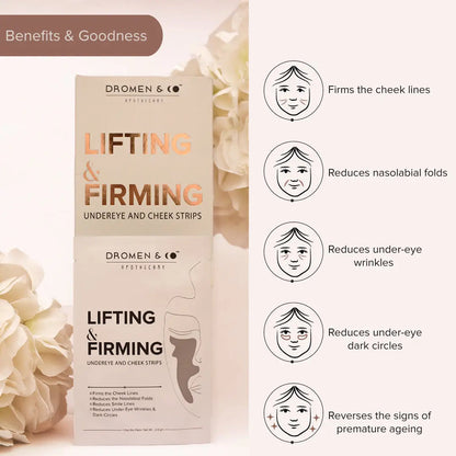 DROMEN & CO LIFTING & FIRMING UNDER EYE & CHEEK STRIPS( PACK OF 5)