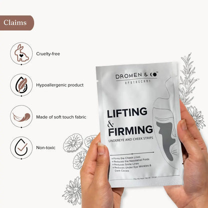DROMEN & CO LIFTING & FIRMING UNDER EYE & CHEEK STRIPS( PACK OF 5)
