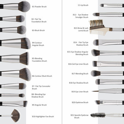 SWISS BEAUTY PROFESSIONAL SERIES MAKEUP BRUSH 20 PCS MAKEUP KIT SET