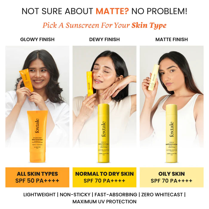 FOXTALE SPF 70 Matte Finish Sunscreen