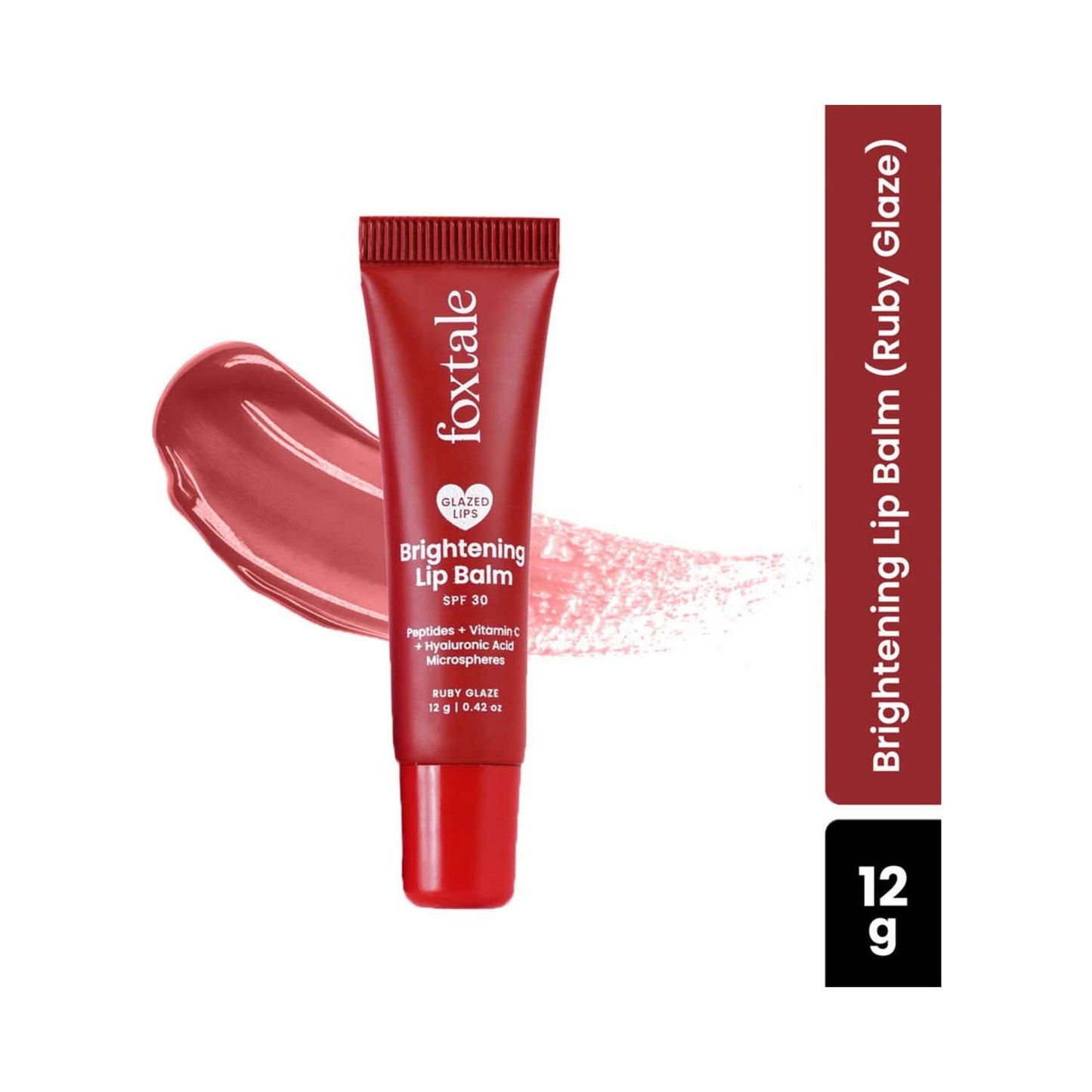 FOXTALE Glazed Lips Brightening Lip Balm - Ruby Glaze (12 g)