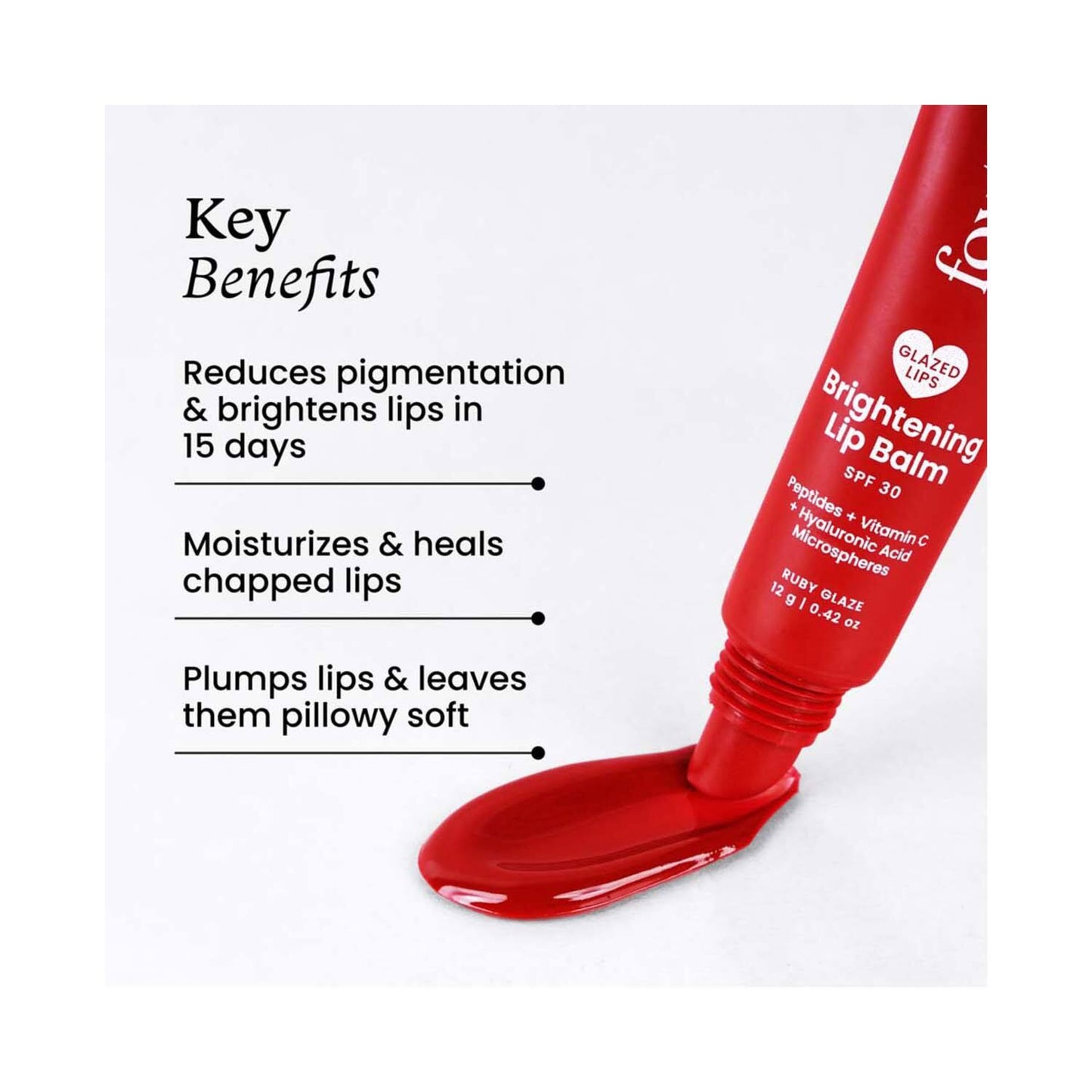 FOXTALE Glazed Lips Brightening Lip Balm - Ruby Glaze (12 g)