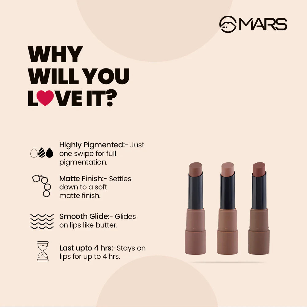 MARS Matte Lipsticks Box | Set of 3