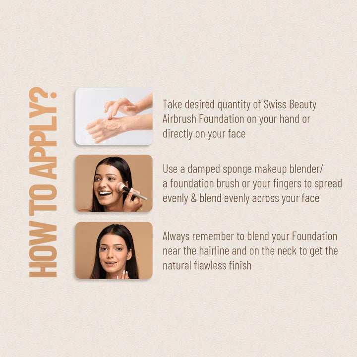 SWISS BEAUTY Airbrush Foundation SHADE-06/WARM SUN