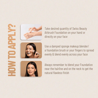 SWISS BEAUTY Airbrush Foundation SHADE-06/WARM SUN