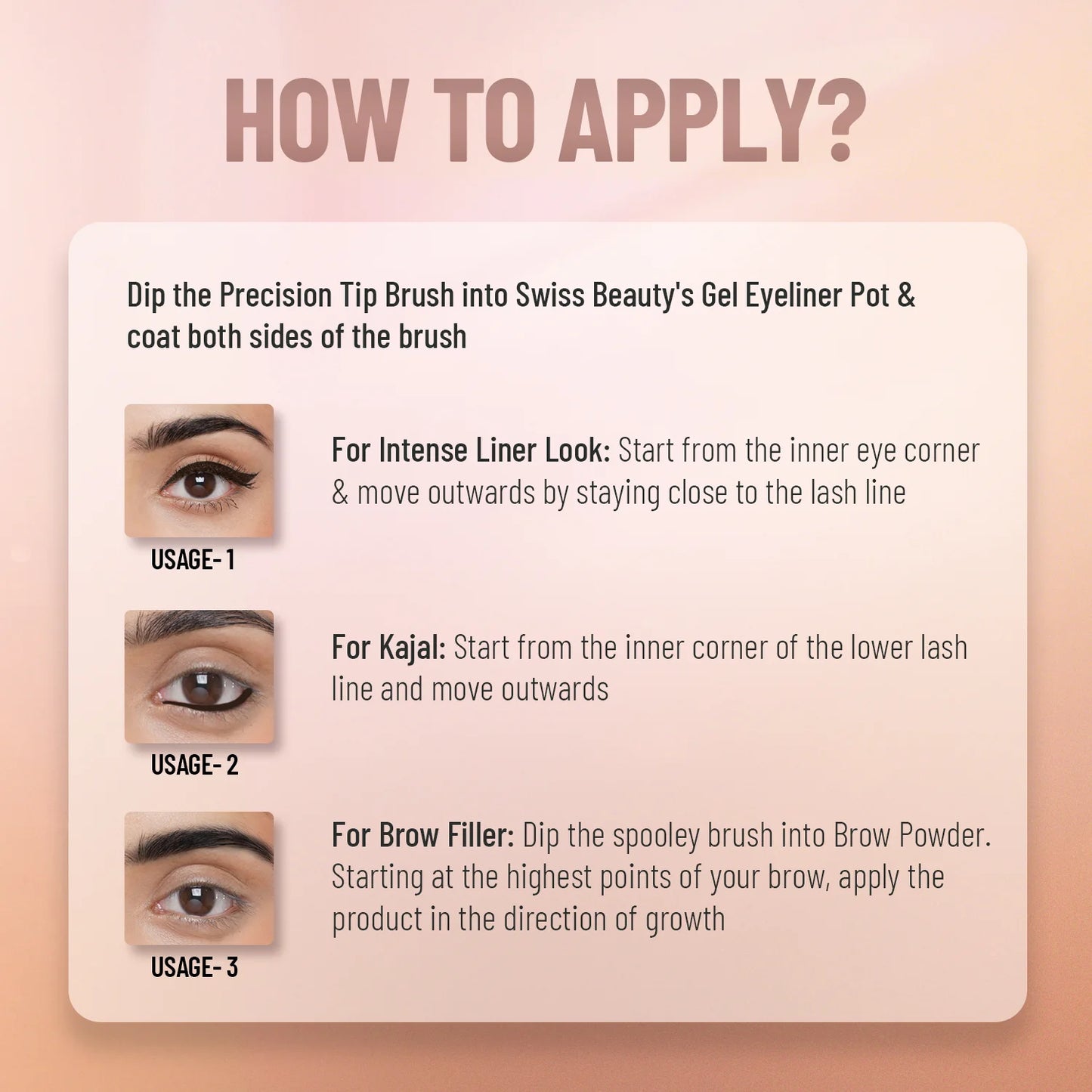SWISS BEAUTY Eyebrow & Gel Eyeliner